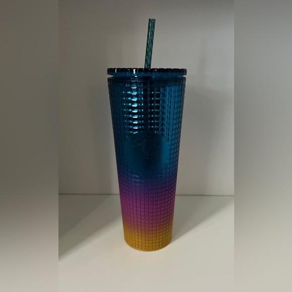 Starbucks Blue and Purple Gradient Tumbler-Tim Singleton Pride Rainbow Ombre - Picture 1 of 1